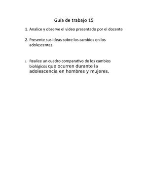 Guía De Trabajo 15