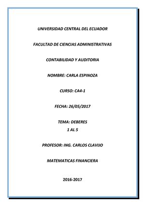 Matemáticas Financiera