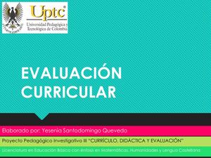 Evaluación Curricular