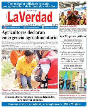 La Guaira, sábado 27 de mayo de 2017 Año 20 No. 6360