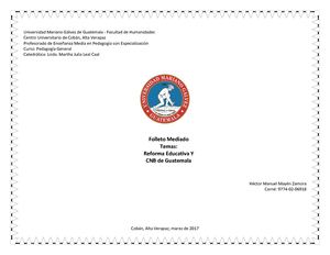 Reforma Educativa Folleto Mediado