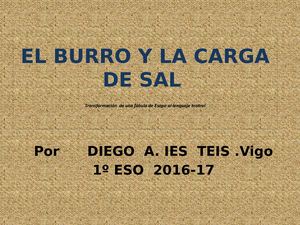 El Burro y la Carga De Sal . Por Diego A