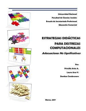 ESTRATEGIAS DIDÁCTICAS PARA DESTREZAS COMPUTACIONALES