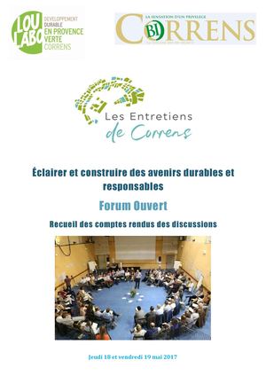 Les Entretiens De Correns Recueil De Comptes Rendus