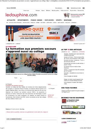 Le Cheylard _ La Formation Aux Premiers Secours S’apprend Aussi Au Collège