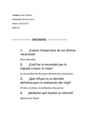 Encuesta Esther Medina