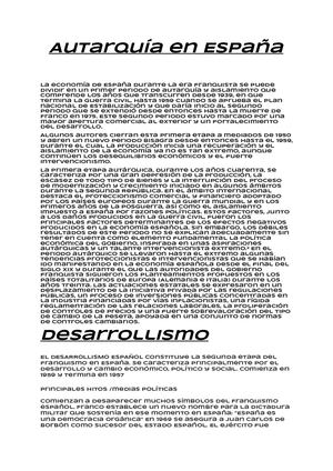 Autarquia Y Desarrollismo