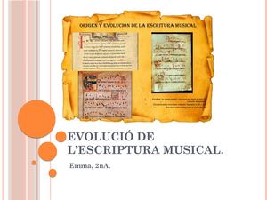 Evolució de l'escriptura musical