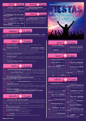 Programación Fiestas Villasana 2017