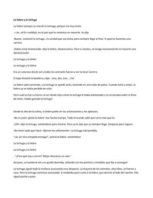 La Liebre Y La Tortuga Y Blanca Nieves