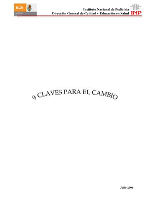 9 Claves Para El Cambio