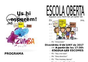 Programa 2017 ESCOLA OBERTA