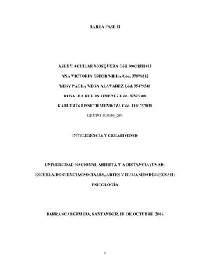Tarea Fase II Grupo 403040 269 - Copia Inteligencia Y Creatividad
