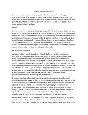 Qué Es El Método Socrático