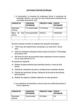 Actividad Costos Estándar (1)