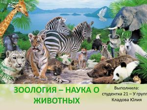 зоология -наука о животных КЛАДОВА.