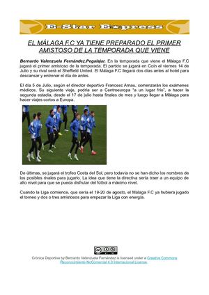 CRÓNICA DEPORTIVA MÁLAGA