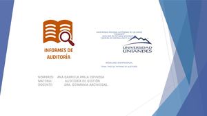 Tipos De Informes De Auditoría
