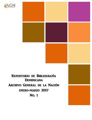 Repertorio De Bibliografía Dominicana (Enero Febrero Marzo 2017)