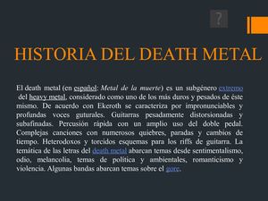 Historia Del Death Metal