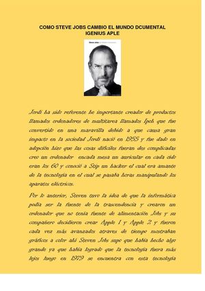 Como Steve Jobs Cambio El Mundo Dcumental Igenius Aple (Milena Rivera Ramirez) (1)