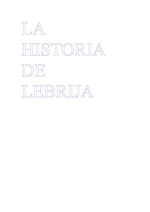 La Historia De Lebrija
