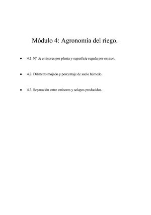 Diámetro Mojado Y Porcentaje De Suelo Húmedo Francisco Javier Cervigon Ruckauer