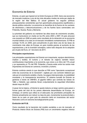 Economía De Estonia