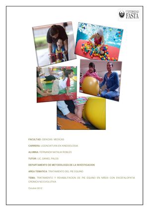 Tratamiento y Rehabilitación del Pié Equino