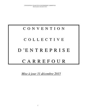 Convention Collective Carrefour Maj Decembre 2015