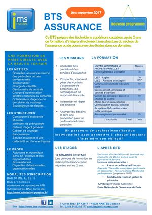 Fiche BTS ASSURANCE 2017
