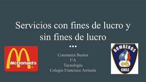 Servicios Con Fines De Lucro Y Sin Fines De Lucro