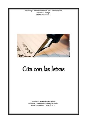 Cita con las letras