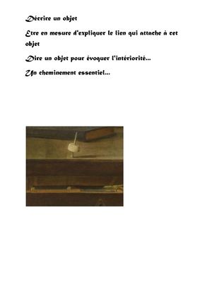 Portrait de mon objet préféré