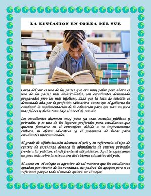 La Educacion En Corea Del Sur
