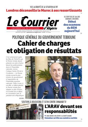 Le Courrier D'Algérie Du Dimanche 4 Juin 2017