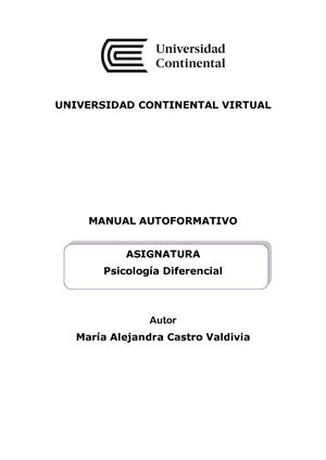 Uc0718 Psicología Diferencial