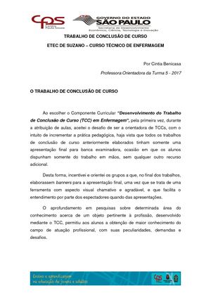 TCCs NA ETEC DE SUZANO: BANNERS Por Cintia Benicasa