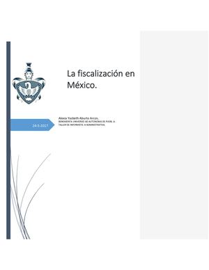 La Fiscalización en México