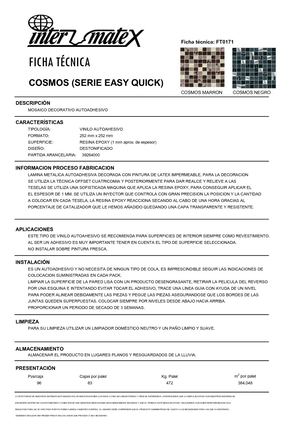 FICHA TECNICA COSMOS EASY QUICK (SP).