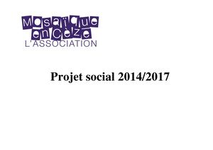 2-Mosaïque en Cèze : Projet Social 2014 2017