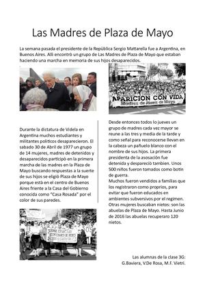 Las Madres De Plaza De Mayo