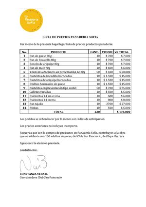 Lista De Precios Febrero 2017