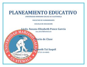 Diario De Clases Planeamiento