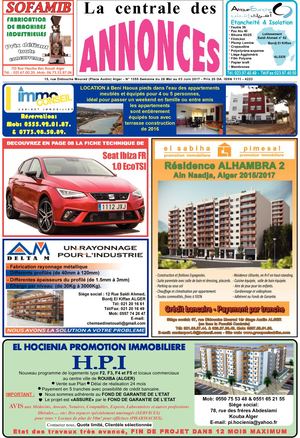 La Centrale des Annonces N° 1355 Semaine du 28 Mai au 03 Juin 2017