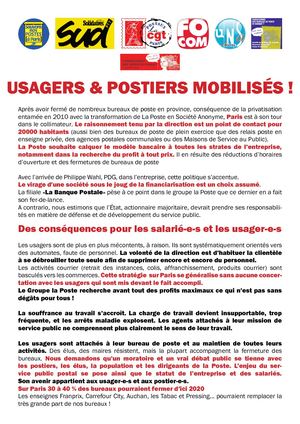 USAGERS ET POSTIERS MOBILISES