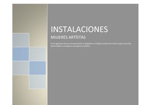 Artes Plásticas-Mujeres Instalaciones