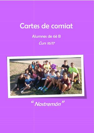 CARTES DE COMIAT 6èB CURS 16/17