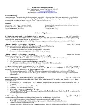 Resume Jose Santiago Echevarria