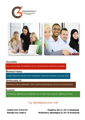 Broschyr (C4 Språkpartner Ab)